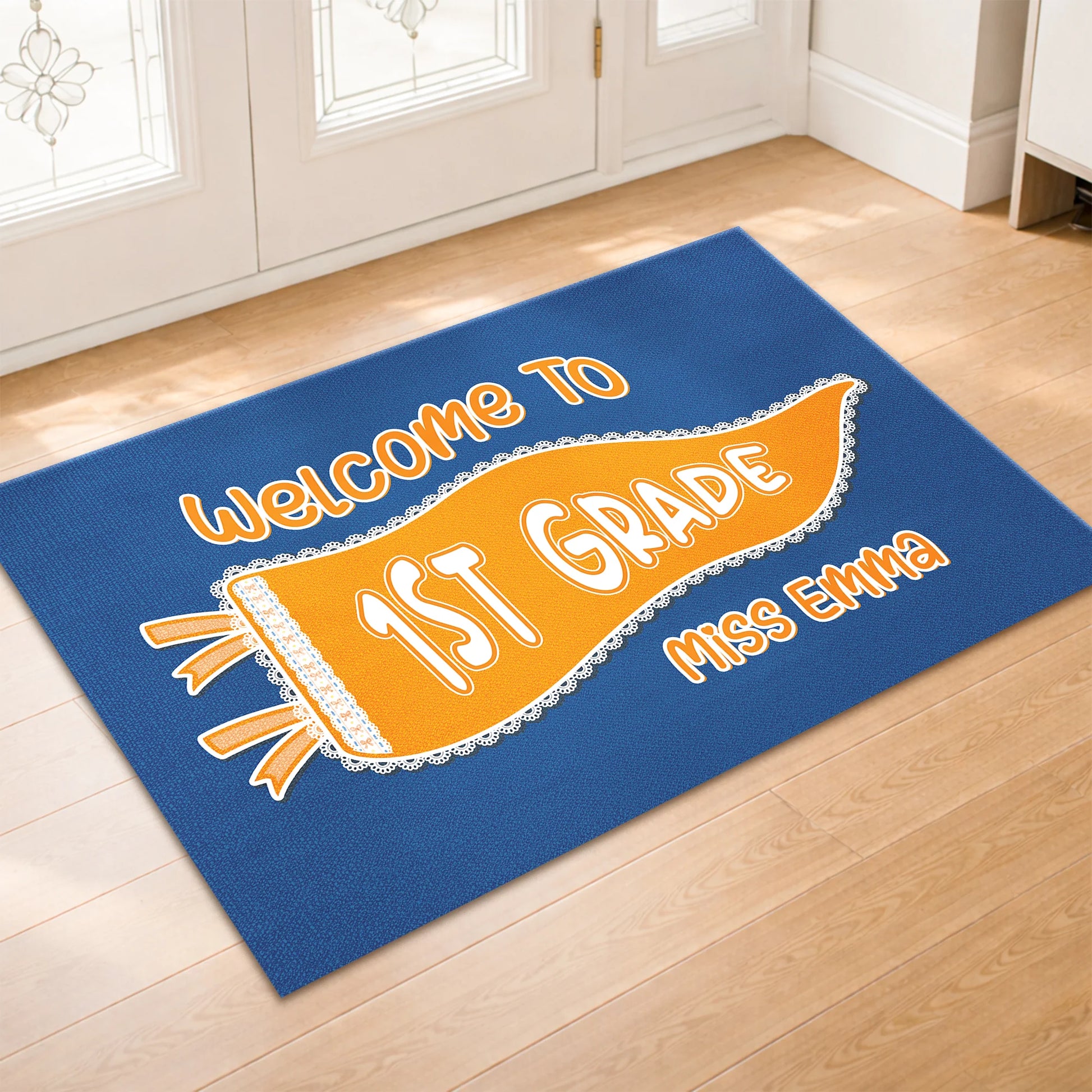 Personalized Kindergarten Doormat personalization view for Teacher