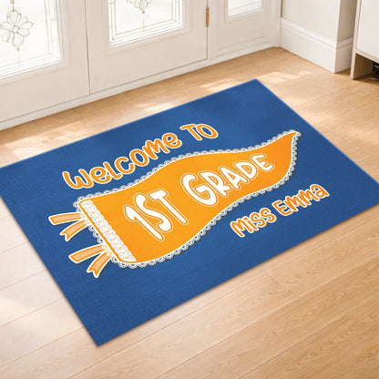 Personalized Kindergarten Doormat personalization view for Teacher