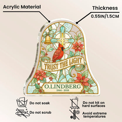 Trust The Light Memorial Personalized Acrylic Plaque - Custom Bereavement Gift for Family