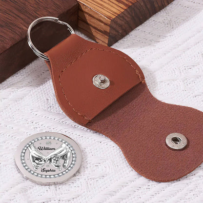 Personalized Pocket Hug Keychain personalization view for Wife