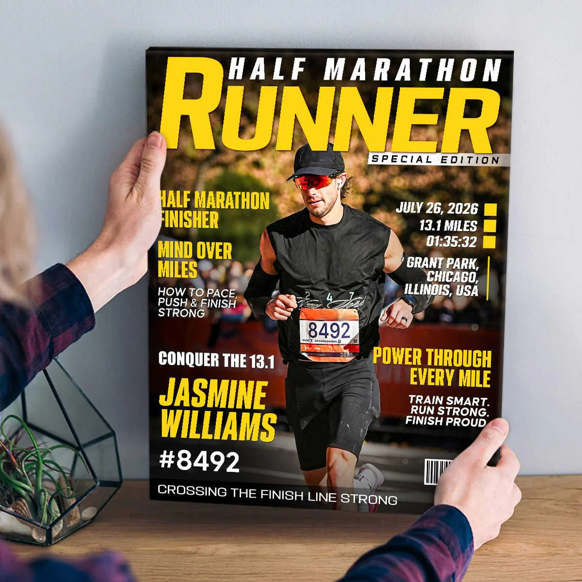 Custom Half Marathon Runner Magazine Cover personalization view for Yourself