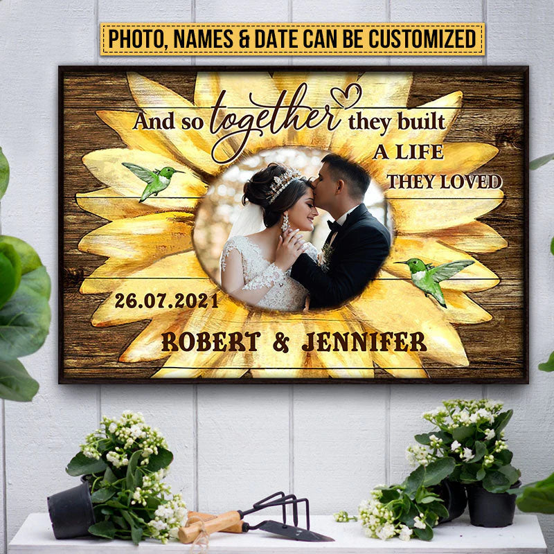 Custom Couple Photo Canvas personalization view for Couples
