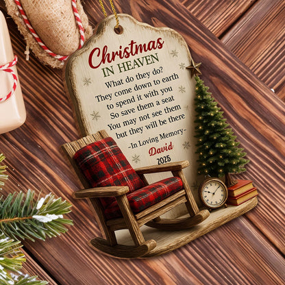 Christmas In Heaven, Save Them A Seat Rocking Chair Decor