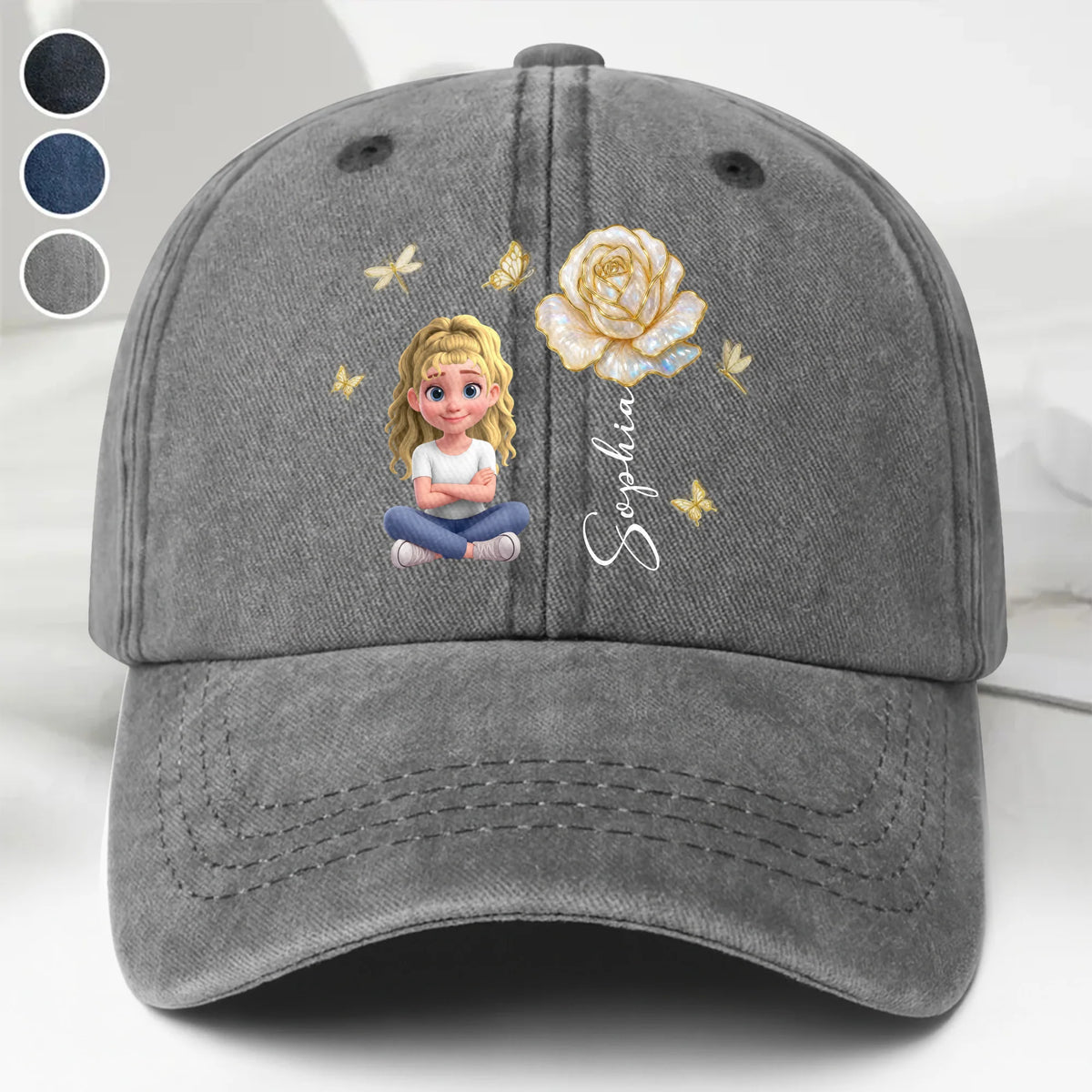 Celebrate Your Unique Bond, Girl And Rose Themed Cap