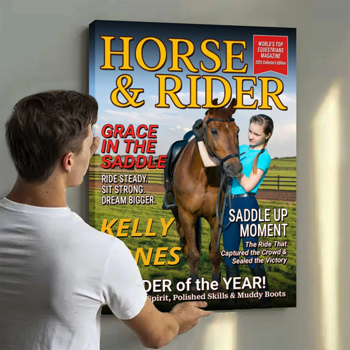 Custom Horse Rider Magazine Cover for Daughter/Granddaughter