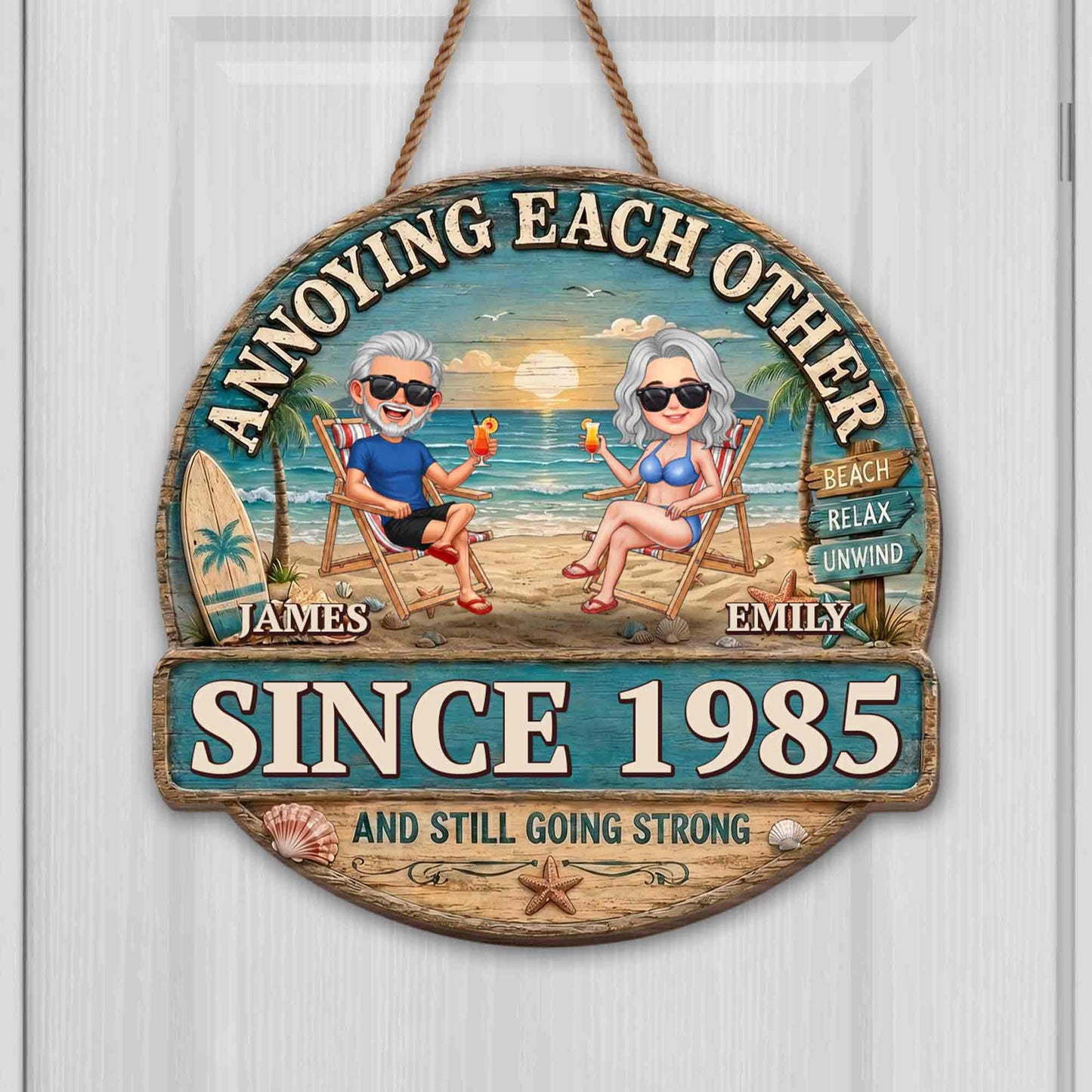 Wood Sign material and size view - Custom Anniversary Wood Sign