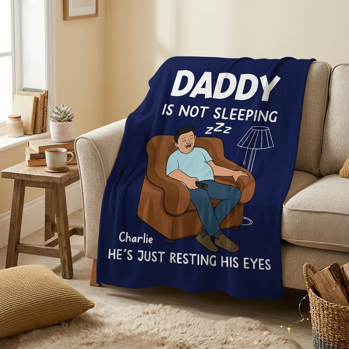 Personalized Grandpa Blanket personalization view for Dad