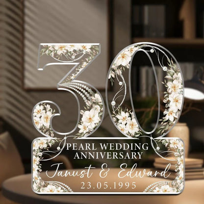 Personalized 30Th Anniversary Plaque for Couples with personalized design details for meaningful gifting