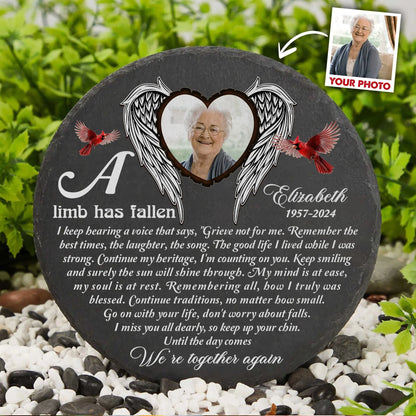 A Limb Has Fallen Personalized Memorial Garden Stone - Custom Photo for Family Sympathy Keepsake