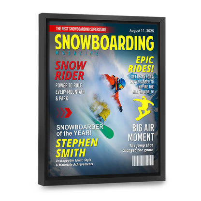 Custom Snowboarding Magazine Cover personalization view for Son/Grandson