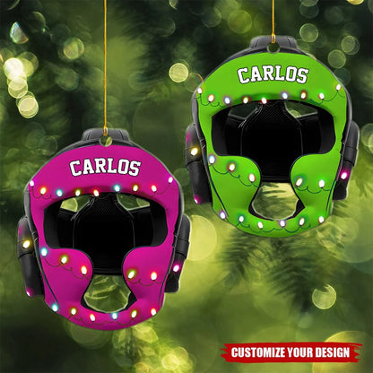 Wrestling Headgear Personalized Acrylic Ornament - Custom Christmas Gift for Wrestlers