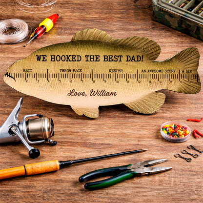Wood Sign material and size view - Custom Fishing Ruler Sign