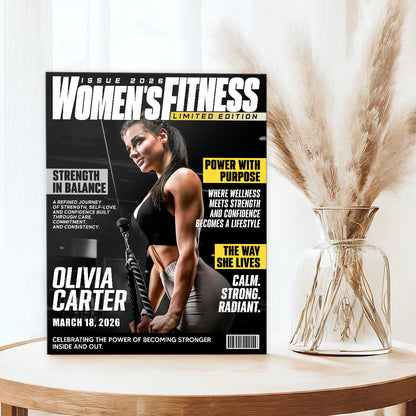 Custom Fitness Magazine Cover personalization view for Wife