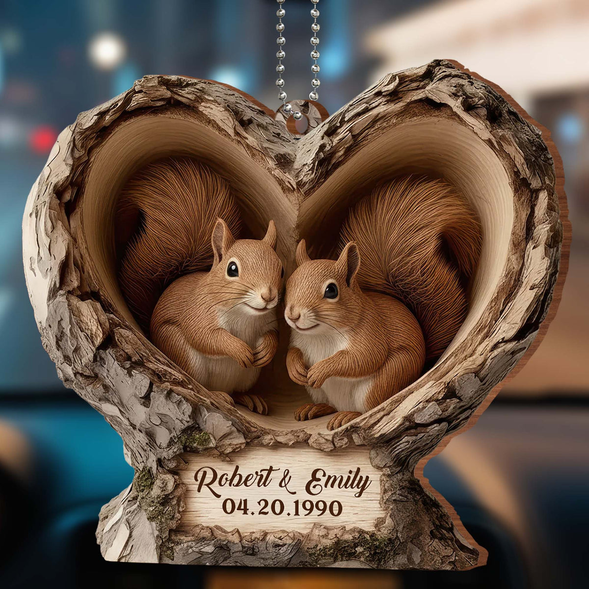 Love Unites Us, Heart-Shaped Tree With Squirrels