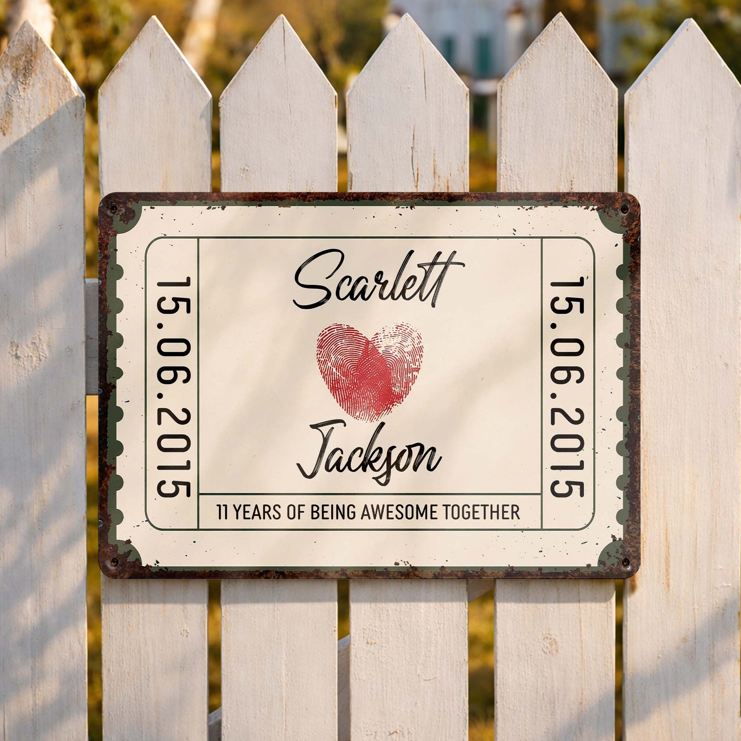 Metal Sign detail view for Couples