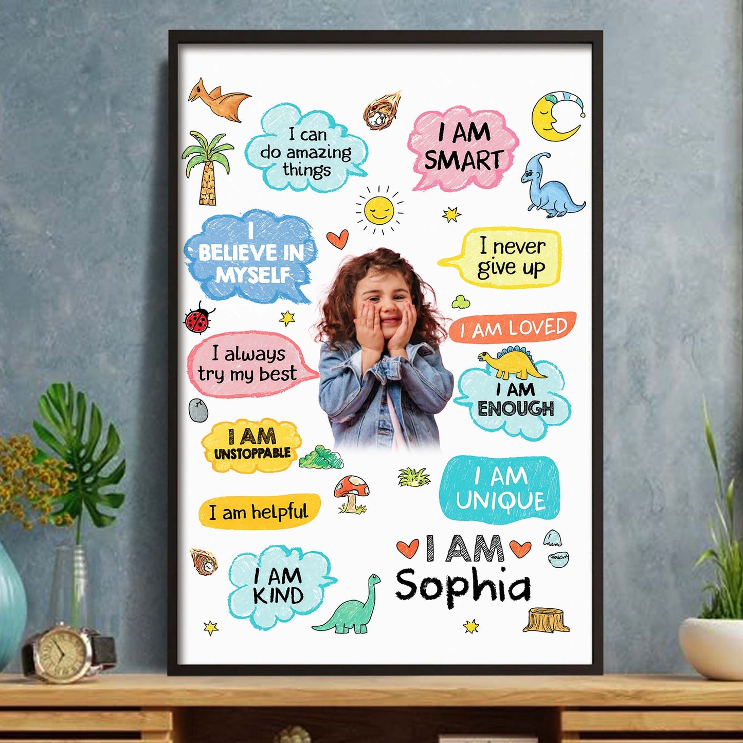 Personalized Kids Affirmation Poster personalization view for Kids/Babies