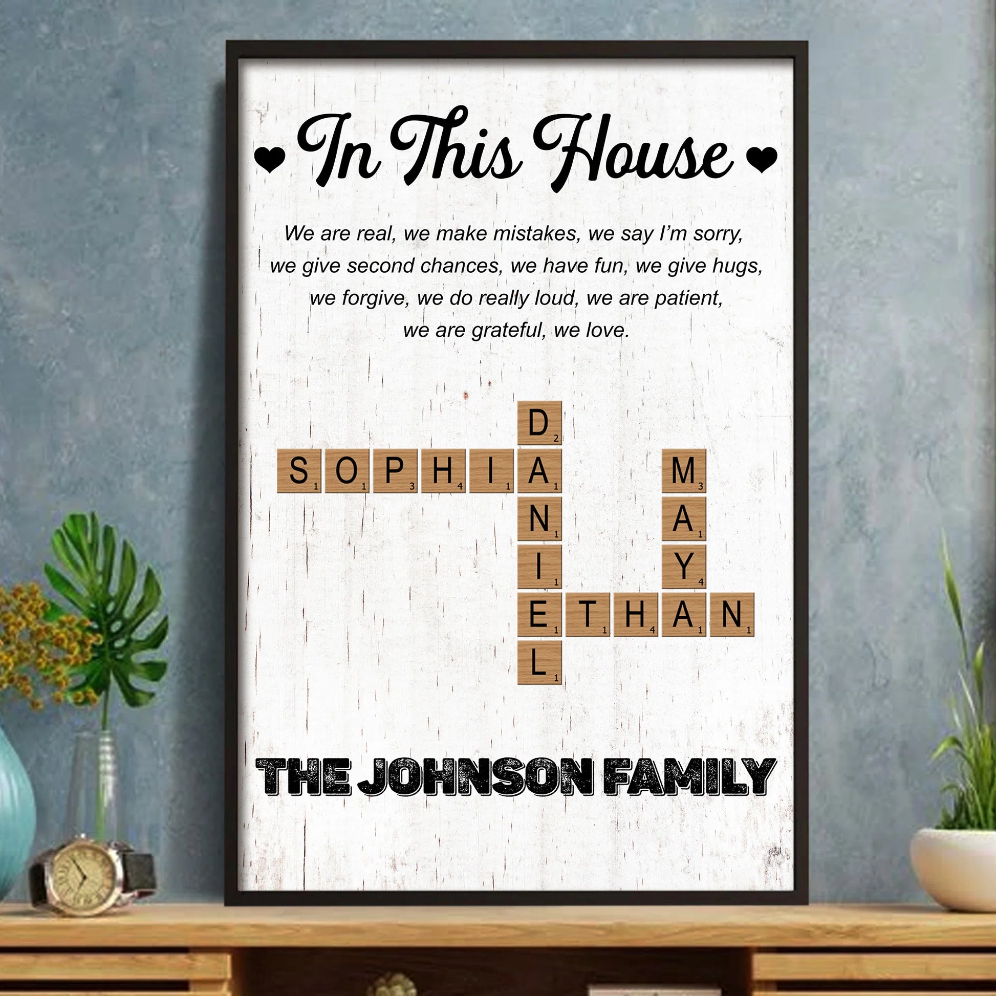In This House Loving Family Message