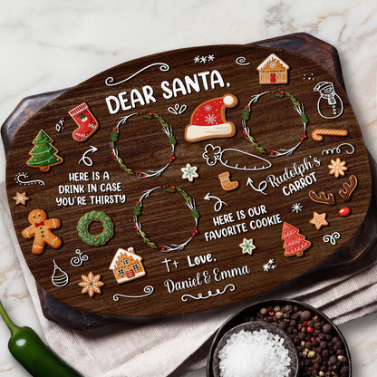 Dear Santa Here Is A Drink In Case You Are Thirsty - Personalized Christmas Plate Gift