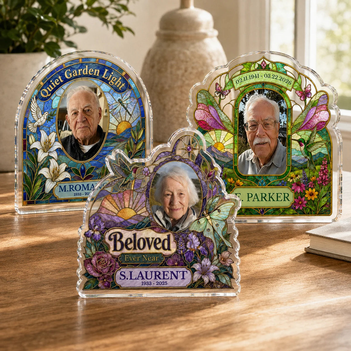 Beloved Ever Near Custom Shape Acrylic Plaque - Personalized Memorial Keepsake Gift for Family