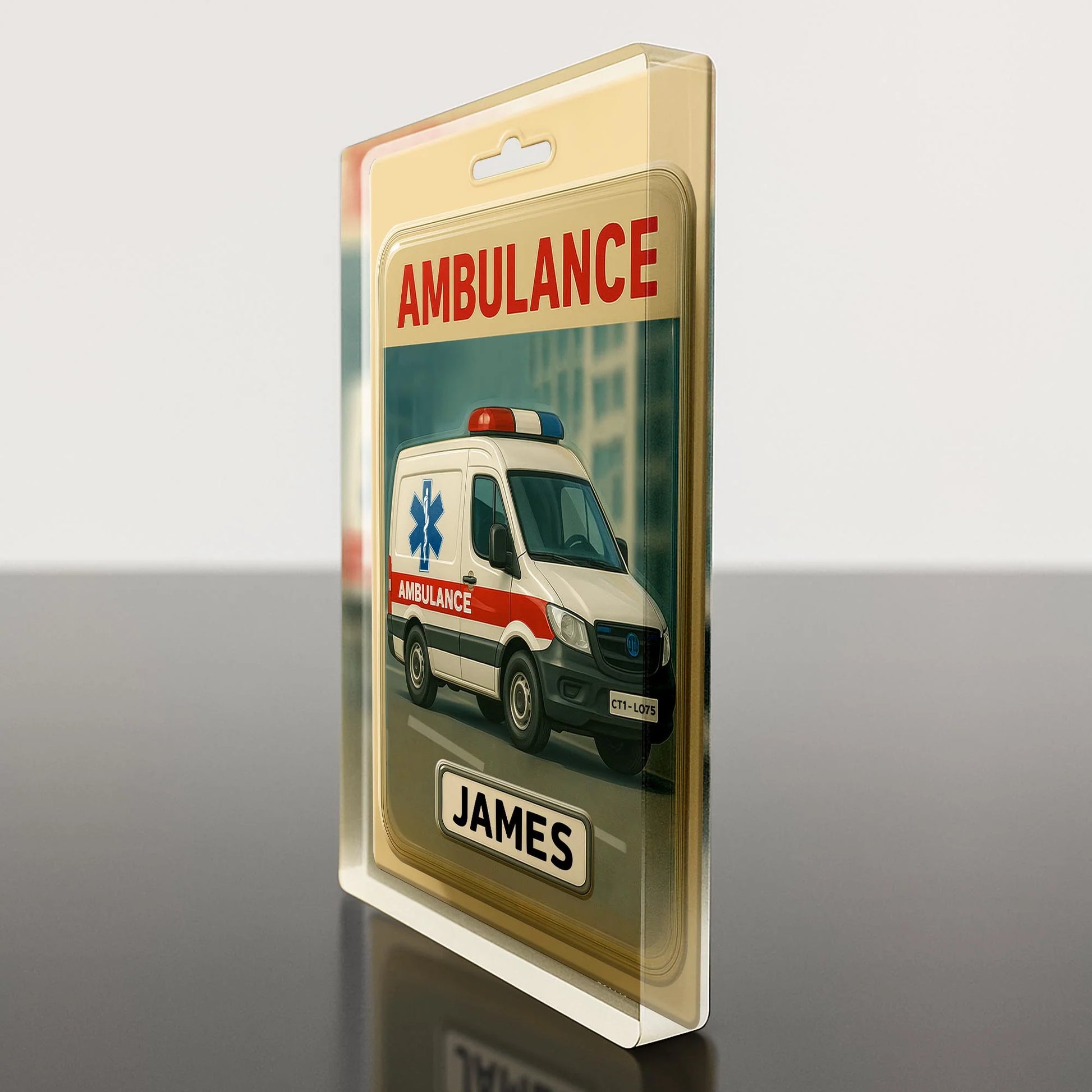 Plaque material and size view - Custom Ambulance Plaque