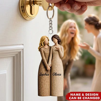 A Sweet Friendship Refreshes The Soul - Personalized Acrylic Keychain Best Friends Gift