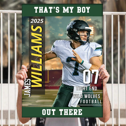 Canvas / Poster material and size view - Custom Football Photo Canvas