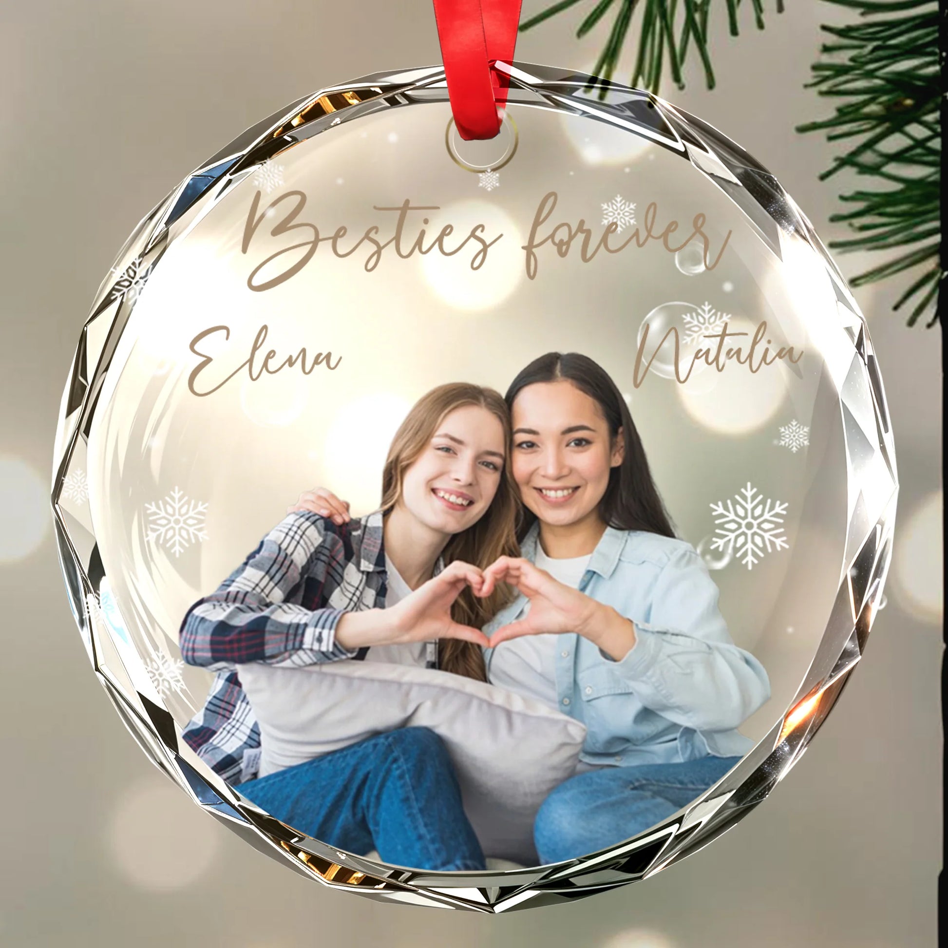 Custom Best Friend Ornament for Best Friends with personalized design details for meaningful gifting