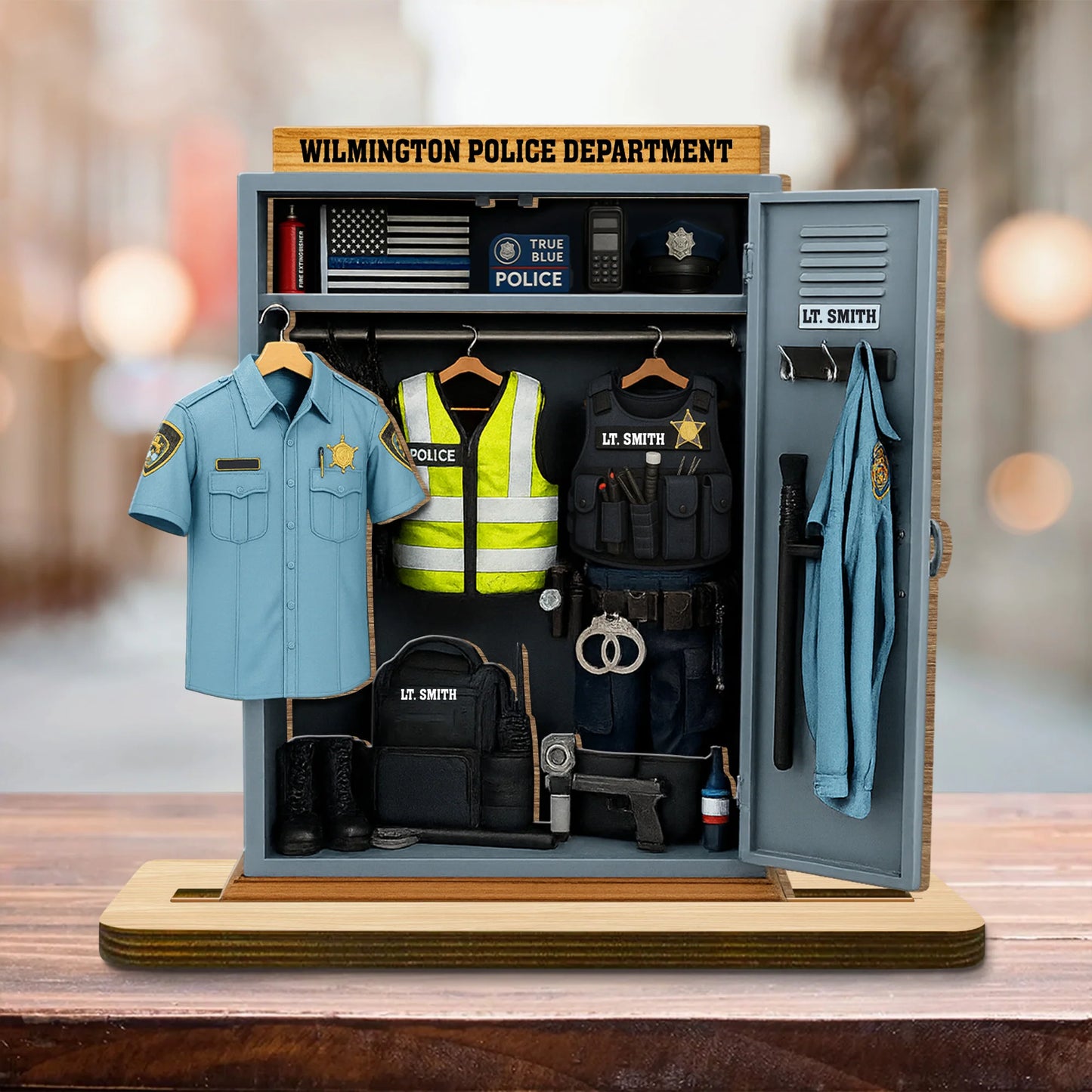 Personalized Police Retirement Gift for Dad with personalized design details for meaningful gifting image 6