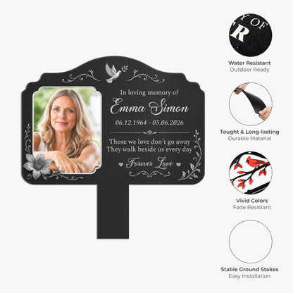 "In Loving Memory" Personalized Metal Garden Stake - Custom Photo Memorial Gift
