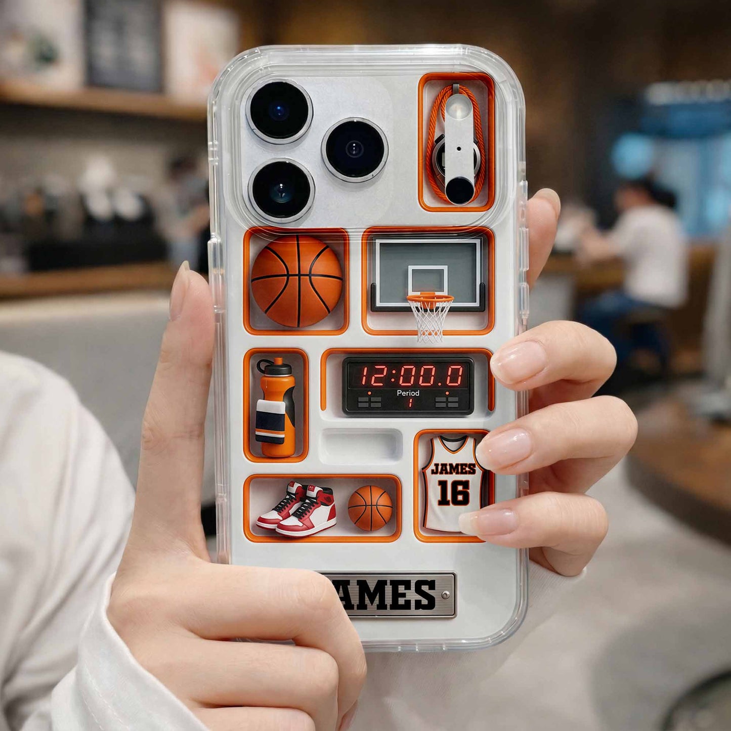 Personalized Basketball Phone Case - Custom Jersey & Hoop Sports Gift for Basketball Lovers