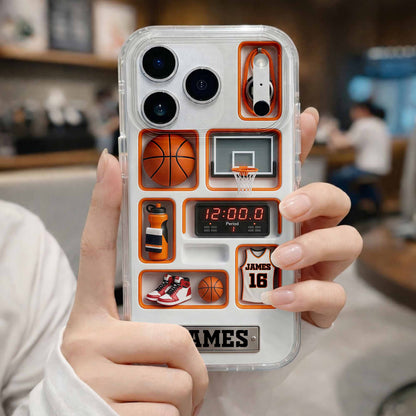 Personalized Basketball Phone Case - Custom Jersey & Hoop Sports Gift for Basketball Lovers