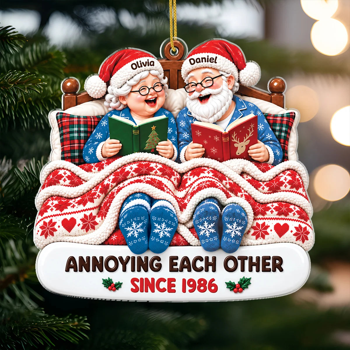 Growing Old Together Personalized Acrylic Ornament for Couples - Custom Christmas Keepsake Gift