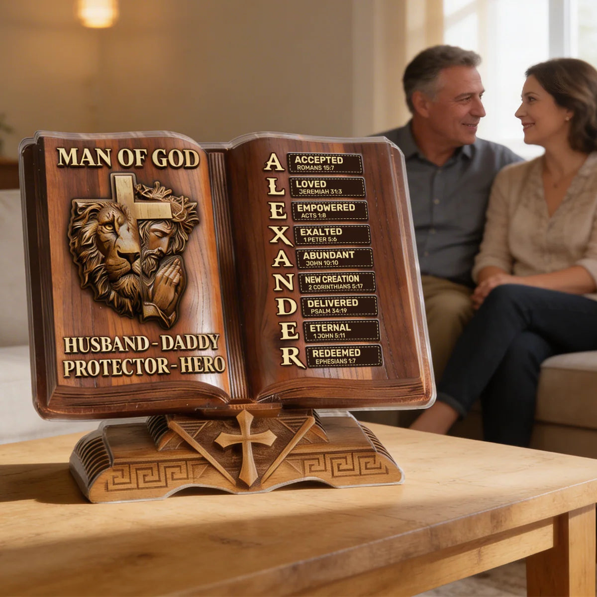 Personalized Christian Plaque personalization view for Dad