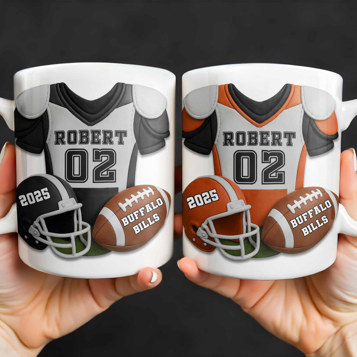 Personalized Football Team Pride Mug With Jersey and Helmet