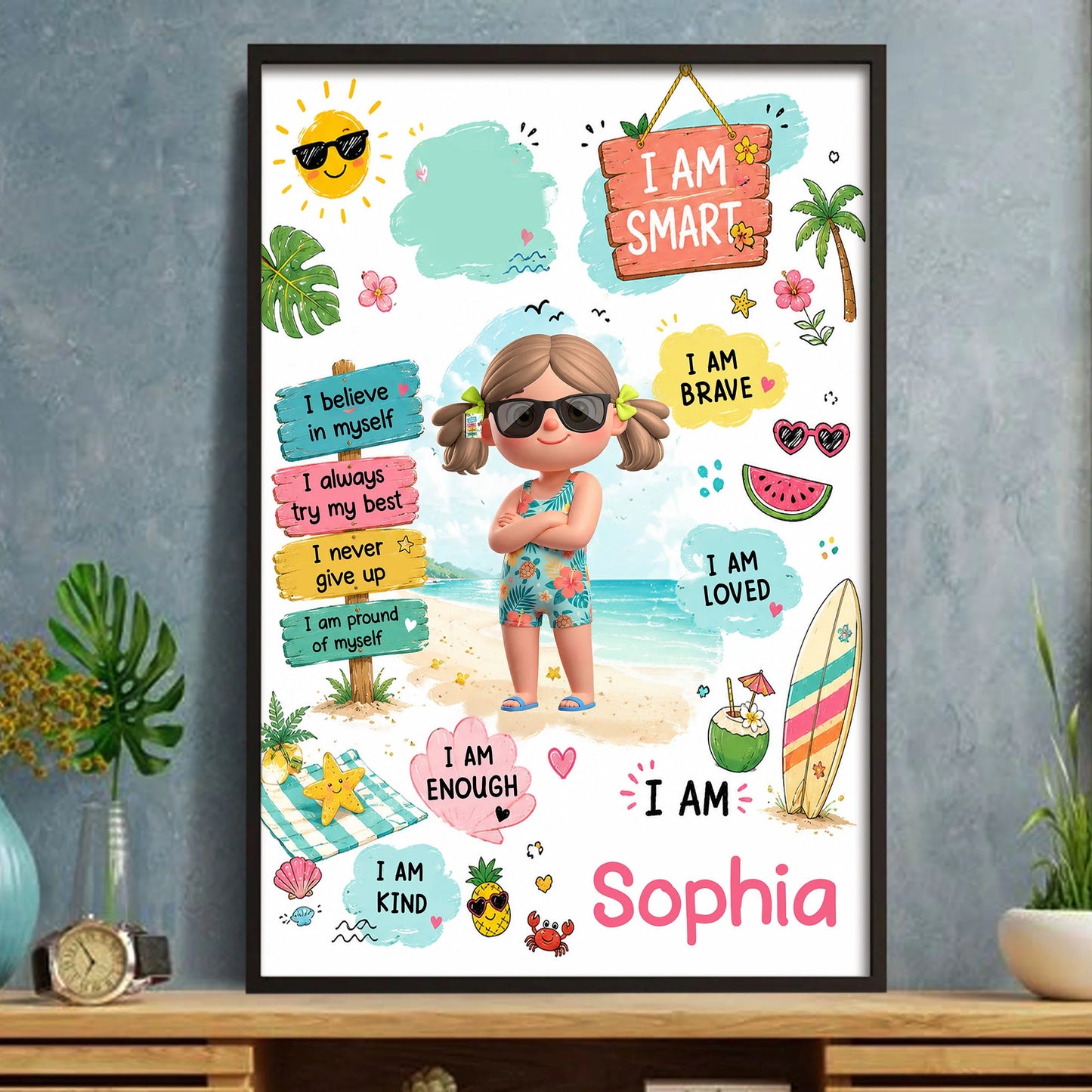 Personalized Kids Affirmation Poster personalization view for Daughter/Granddaughter
