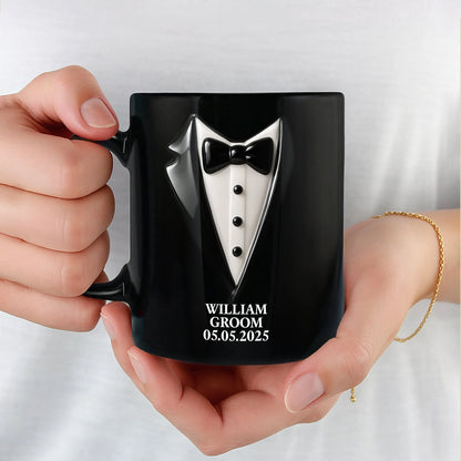 Personalized Wedding Dress And Tuxedo Couple Mug for Couples image 10