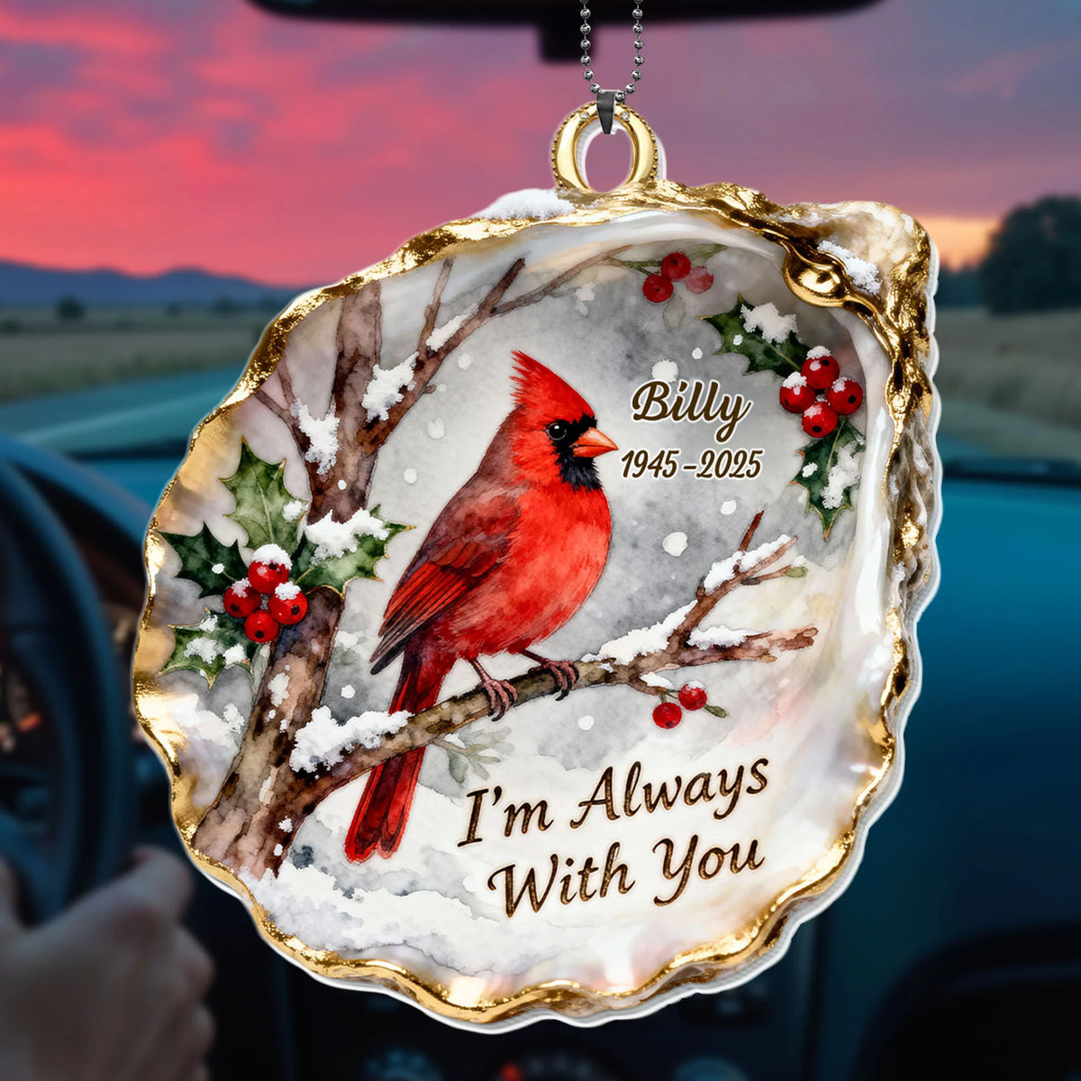I'm Always With You, Cardinal and Berries Ornament