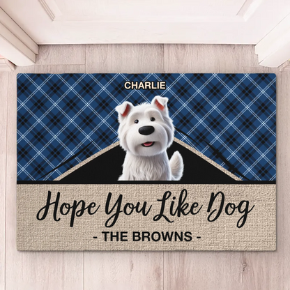 Personalized Dog Lovers Welcome Doormat personalization view for Dog Lovers