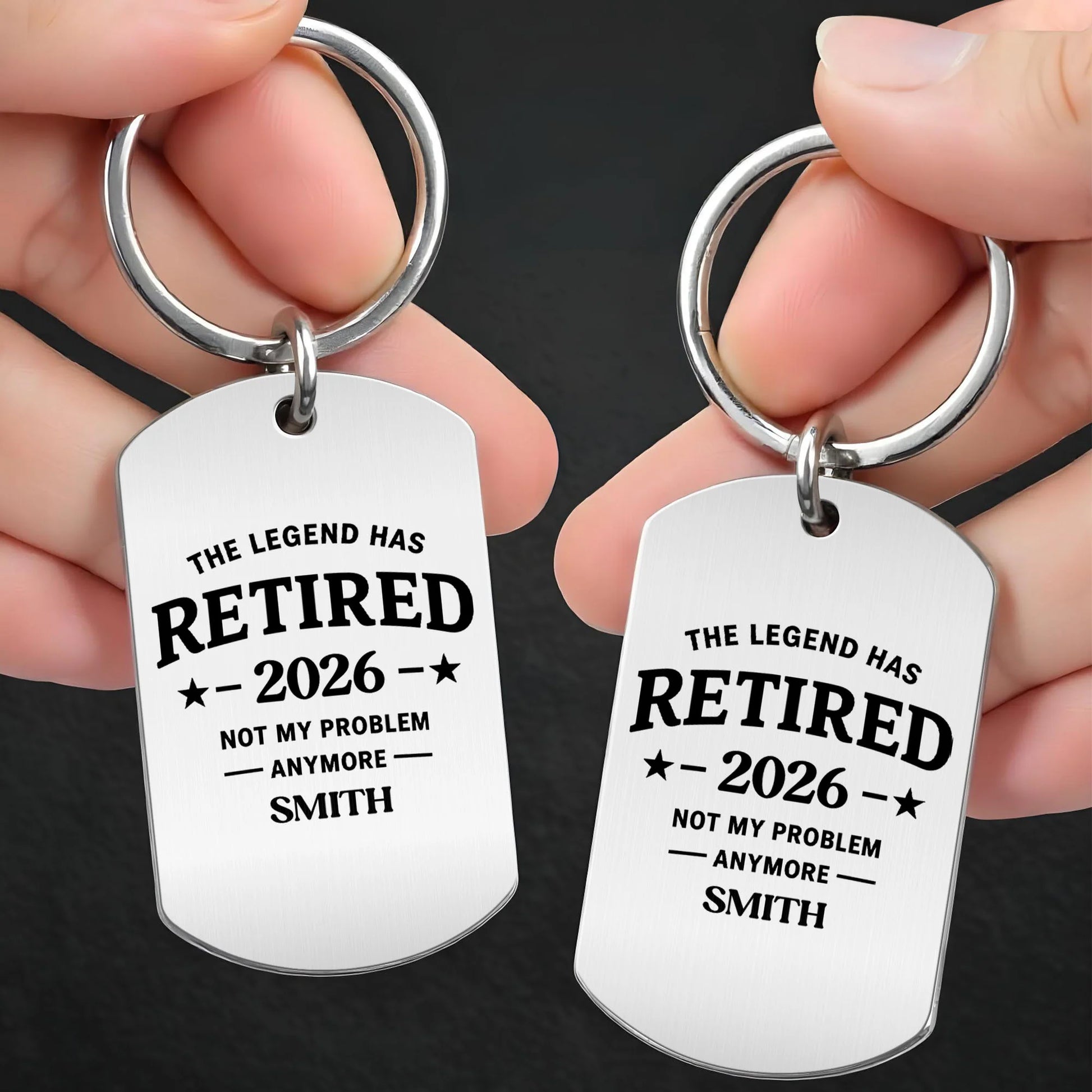 Personalized retirement keychain featuring funny quote and custom name for retired men image 6