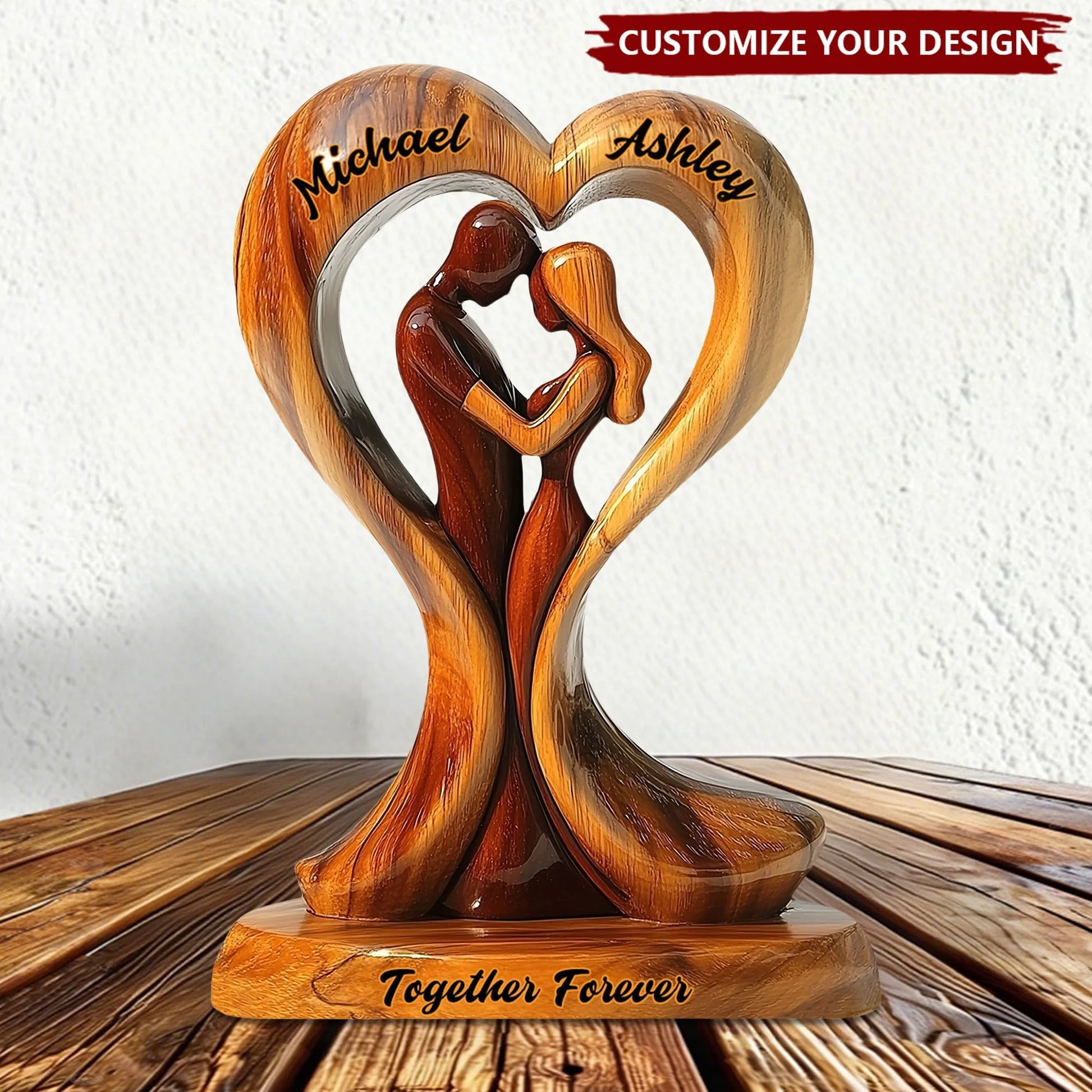 Personalized Couple Acrylic Plaque personalization view for Couples