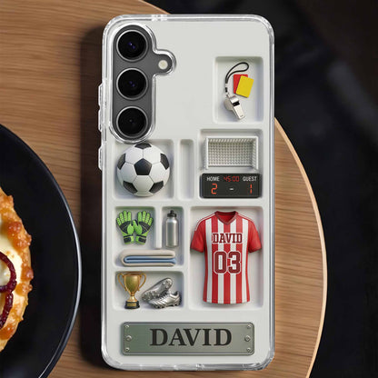 Score Your Goals Personalized Soccer Clear Phone Case - Custom Gift for Sports Fans & Players