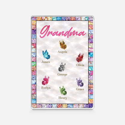 Personalized Mom Acrylic Plaque - Custom Butterfly Keepsake for Grandma