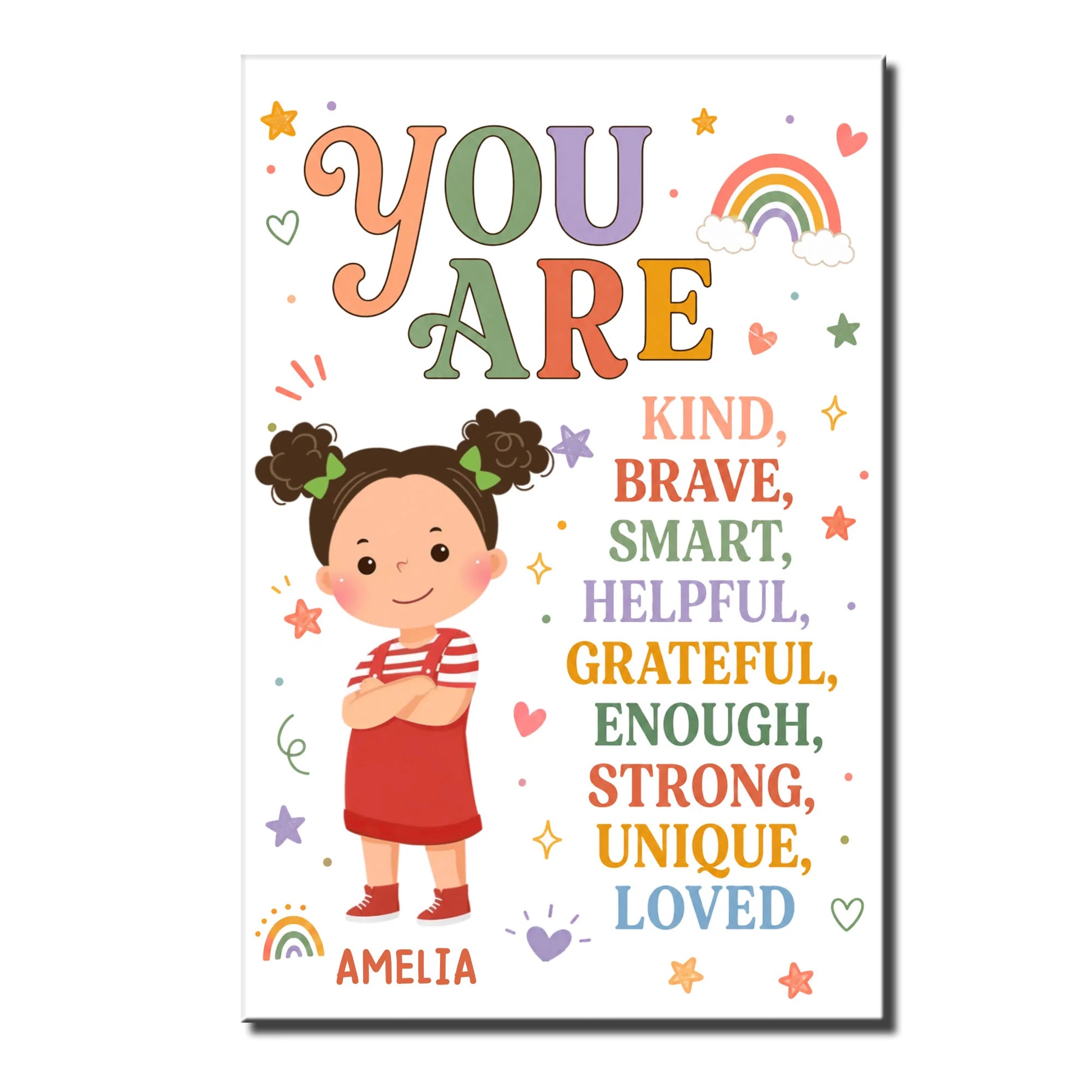 Custom Kids Affirmation Poster for Daughter/Granddaughter with personalized design details for meaningful gifting image 8
