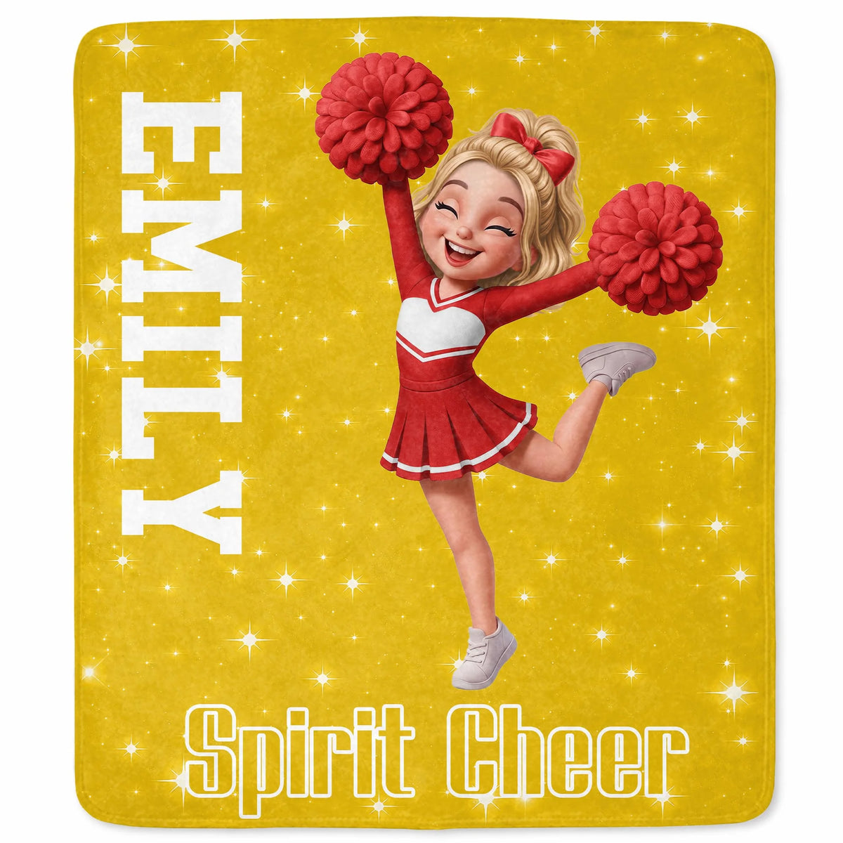 Pink Panthers Spirit Cheer Personalized Blanket - Custom Gift for Cheerleaders