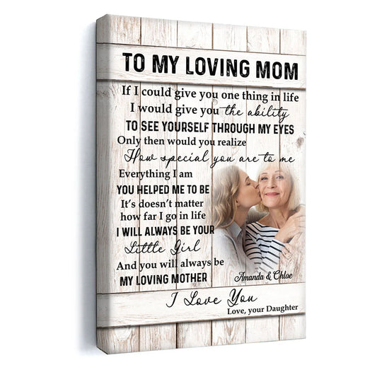 "How Special You Are To Me" Personalized Photo Canvas / Poster - Custom Keepsake Gift for Mom