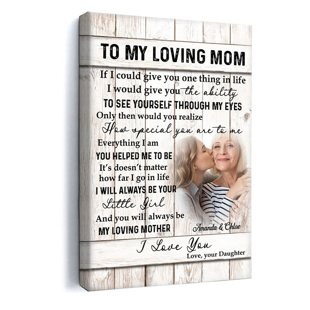 "How Special You Are To Me" Personalized Photo Canvas / Poster - Custom Keepsake Gift for Mom