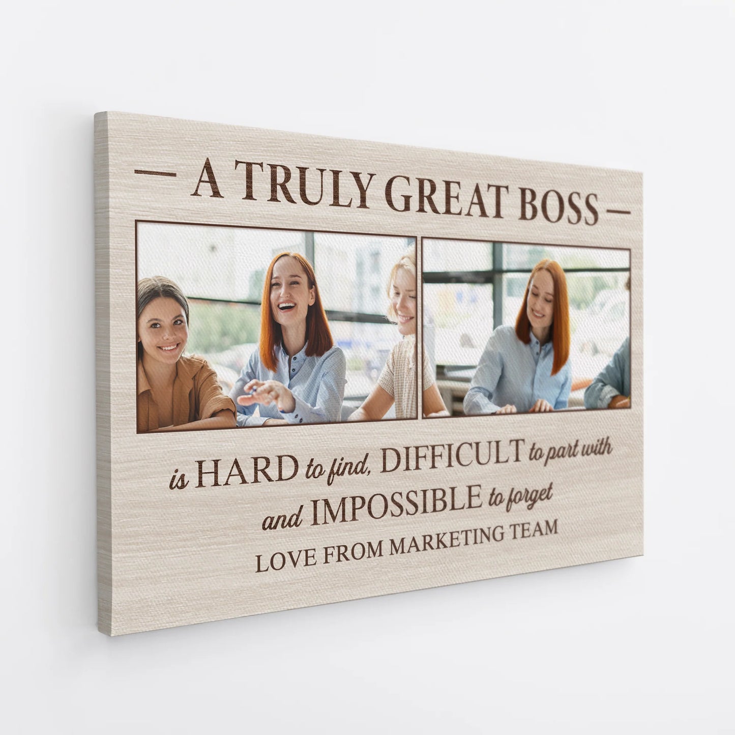 Personalized Boss Gift Canvas Print personalization view for Coworker / Boss