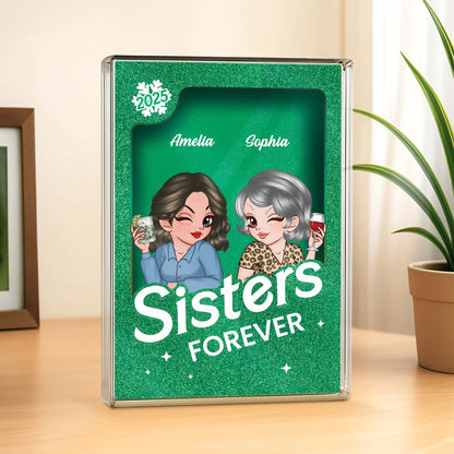 Besties Forever Personalized Acrylic Plaque - Custom Birthday Keepsake for Best Friends