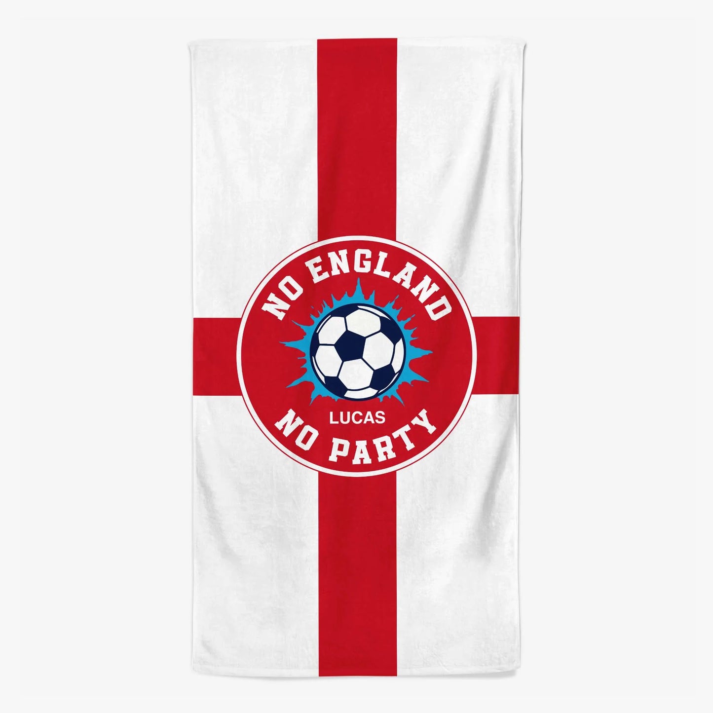Custom England Soccer Beach Towel for Yourself with personalized design details for meaningful gifting