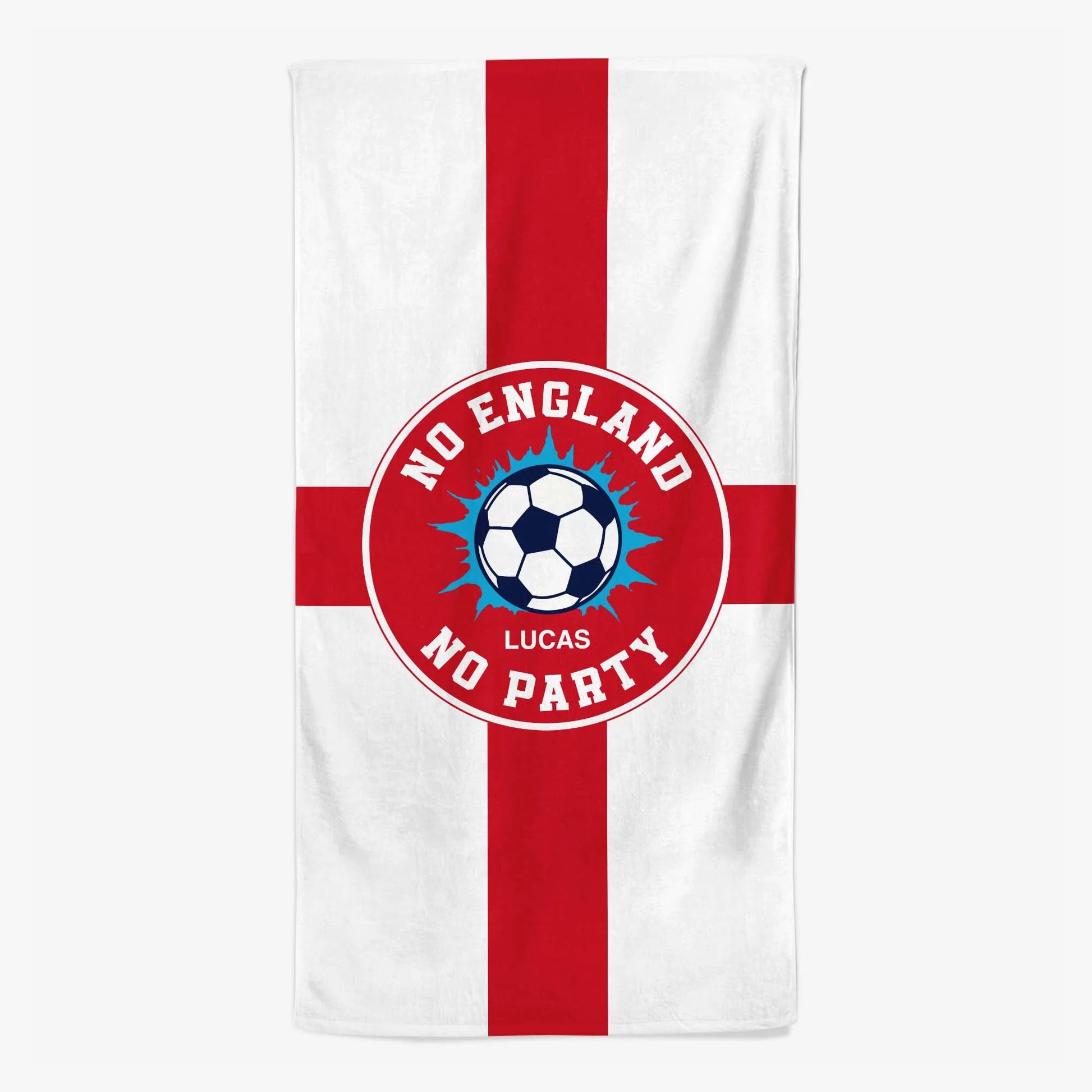 Custom England Soccer Beach Towel for Yourself with personalized design details for meaningful gifting